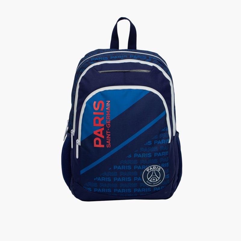 PSG Logo Detail Backpack for Kids - Navy Blue - Image 1